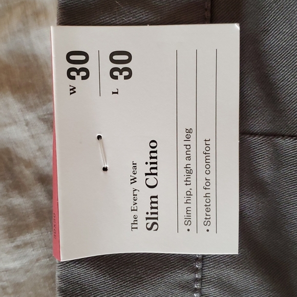 Men's Goodfellow Grey Slim Chino 30W×30L - Picture 3 of 4